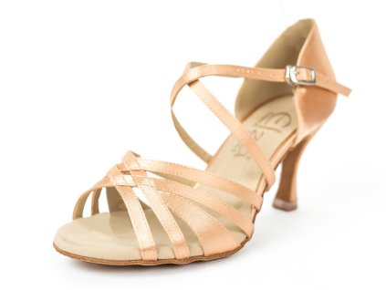 Damen Tanzschuhe Elza - 294 nude Champagner 7,5 cm Flare (36)