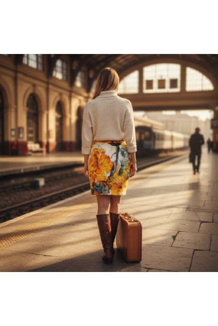 Tepláková sukně s kapsami