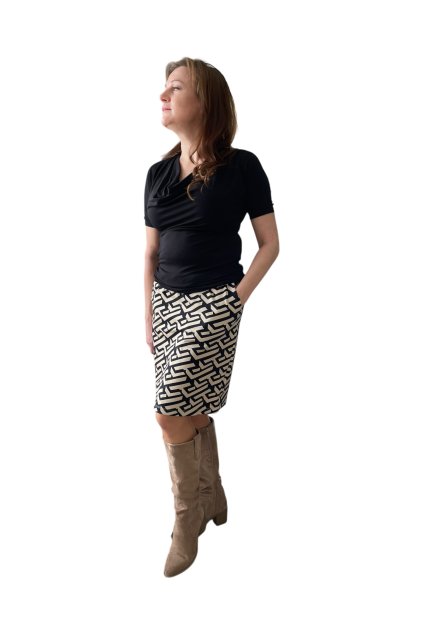 Tepláková sukně s kapsami