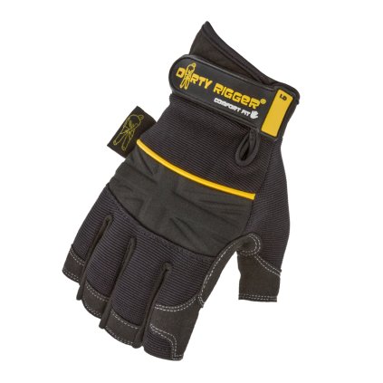 Comfort Fit Fingerless PPE Rigger Glove Back