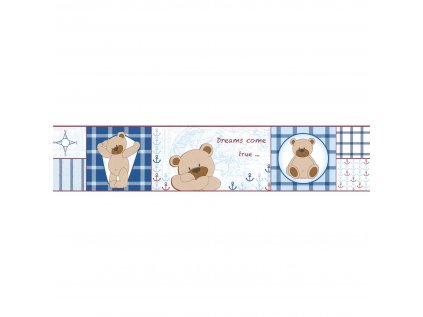 A.S. Création 898616 samolepicí dekorační bordura Medvídek Teddy, rozměry 5 x 0.10 m