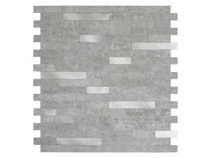 2704005 Samolepicí dlaždice na zeď, kov a kámen, rozměr šířka x výška 29 x 28,8cm