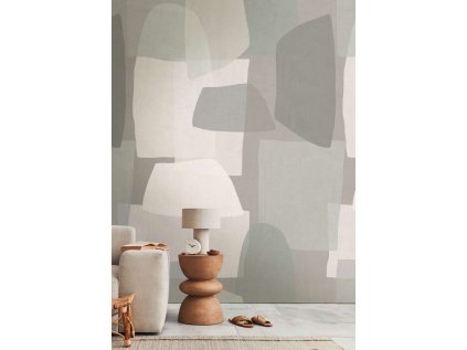 Tapetový stěnový panel / vliesová tapeta  78206-2, role 8,80x0,53 m, barva šedá, béžová, hnědá