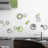 Samolepicí dekorace Crearreda FM M All Around 54503 Zelené a šedé kruhy