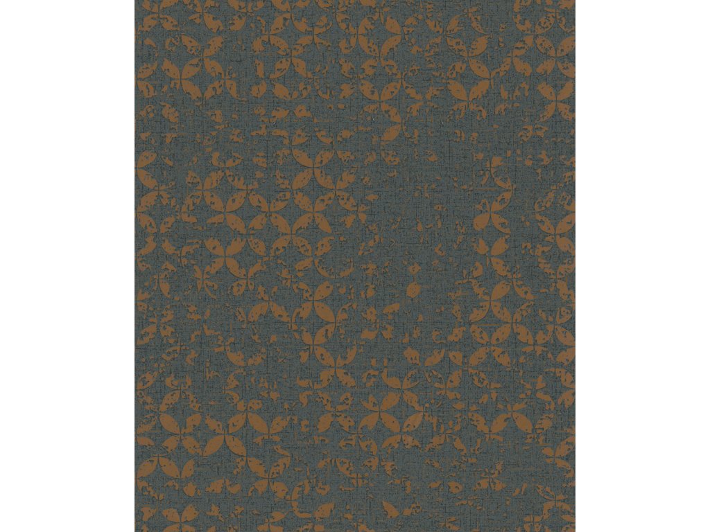 Vliesová tapeta na zeď, černo-bronzová, geometrický vintage vzor, 35119, City Romance, Marburg, velikost 10,05 x 0,53 m