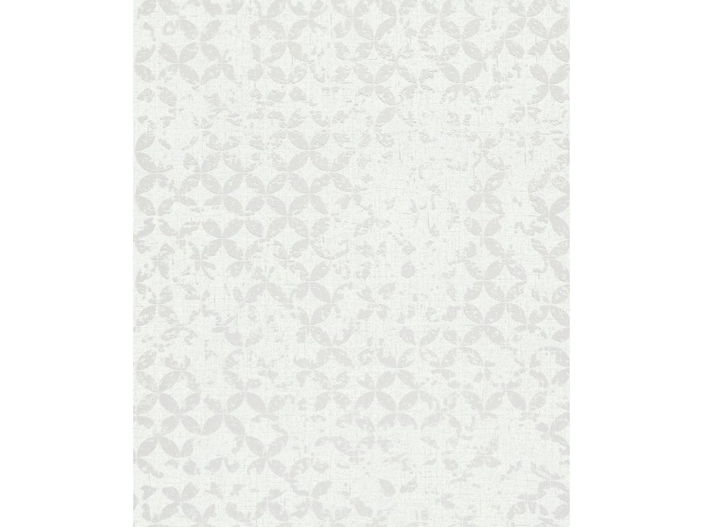 Vliesová tapeta na zeď, bílo-krémová, geometrický vintage vzor, 35121, City Romance, Marburg, velikost 10,05 x 0,53 m