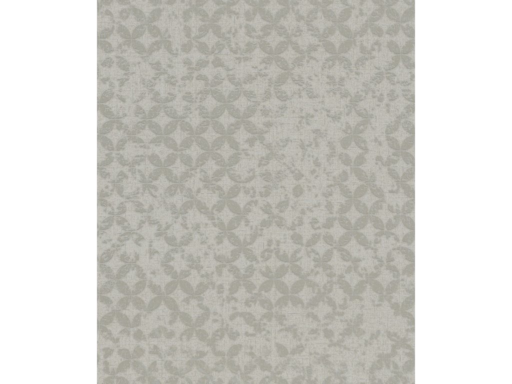 Vliesová tapeta na zeď, šedo-stříbrná, geometrický vintage vzor, 35118, City Romance, Marburg, velikost 10,05 x 0,53 m