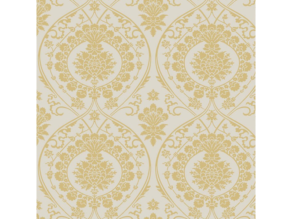 Béžová předklížená zámecká tapeta na zeď DM4903, Damask, York, velikost 0,685 x 8,2 m