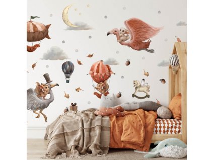 Dětské samolepky na zeď - Kouzelný svět, velikost 90 x 150 cm, 9209f