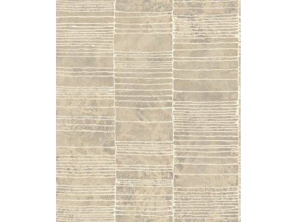 Luxusní béžovo-šedá geometrická vliesová tapeta na zeď, 57423, Aurum II, Limonta, velikost 10 x 0,53 m