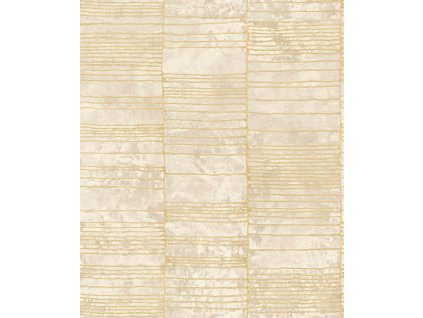 Luxusní béžová geometrická vliesová tapeta na zeď, 57402, Aurum II, Limonta, velikost 10 x 0,53 m