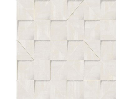 Šedá geometrická vliesová tapeta na zeď, 3D imitace obkladu, RE25170, Reflect, Decoprint, velikost 10,05 x 0,53 m