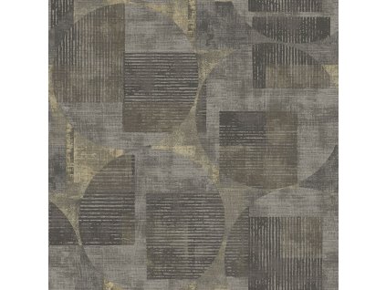 Hnědo-šedá geometrická vliesová tapeta na zeď, RE25163, Reflect, Decoprint, velikost 10,05 x 0,53 m