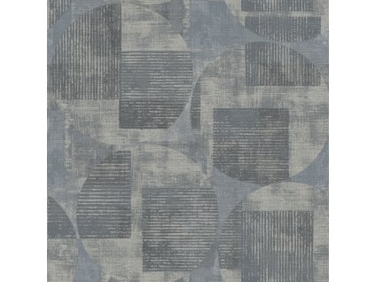 Modro-šedá geometrická vliesová tapeta na zeď, RE25162, Reflect, Decoprint, velikost 10,05 x 0,53 m