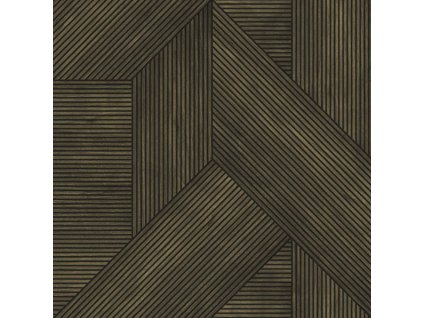 Hnědo-černá geometrická vliesová tapeta na zeď, imitace obkladu, RE25183, Reflect, Decoprint, velikost 10,05 x 0,53 m