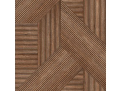 Hnědá geometrická vliesová tapeta na zeď, imitace obkladu, RE25182, Reflect, Decoprint, velikost 10,05 x 0,53 m