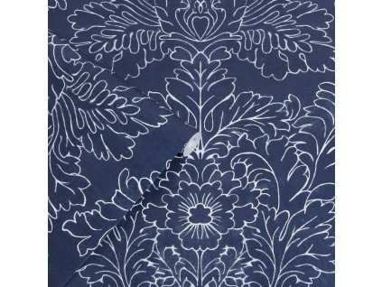 Modro-bílá vliesová tapeta na zeď, květiny, listy, 119852, Laura Ashley 3, velikost 10,05 x 0,52 m