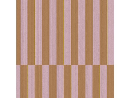 Hnědo-fialová vliesová pruhovaná retro tapeta na zeď, 333624, Revive, Eijffinger, velikost 10 x 0,52 m