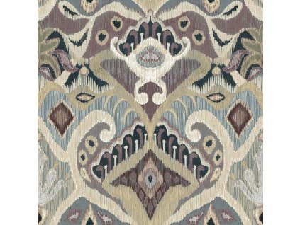 Vínová vliesová tapeta na zeď s ornamenty, etno vzor, 26427, Thai, Cristiana Masi by Parato, velikost 10,05 x 0,53 m