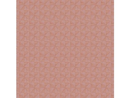 Terakotová vliesová geometrická retro tapeta na zeď, 333657, Revive, Eijffinger, velikost 10 x 0,52 m