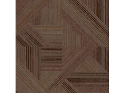 Terakotová vliesová geometrická tapeta na zeď, 43848, Terra, Cristiana Masi by Parato, velikost 10,05 x 1,06 m