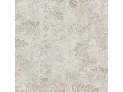Béžová vliesová tapeta na zeď, větvičky, listy, 43800, Terra, Cristiana Masi by Parato, velikost 10,05 x 1,06 m