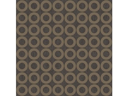 Černá vliesová tapeta na zeď s kruhy, 30169, Energie, Cristiana Masi by Parato, velikost 10,05 x 0,53 m