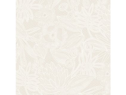 Krémová vliesová květinová tapeta na zeď, 340110, Gilded, Eijffinger, velikost 10 x 0,688 m