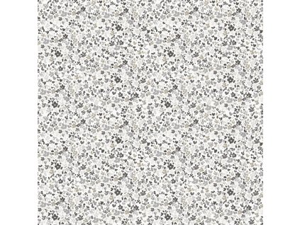 Šedo-bílá květinová vliesová tapeta na zeď, MG56667, Mika, ICH Wallcoverings, velikost 10,05 x 0,53 m