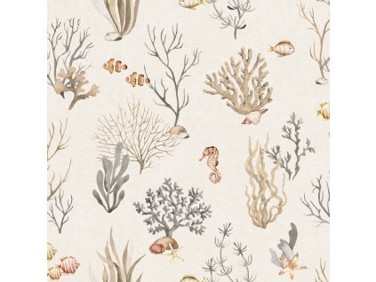 Dětská vliesová tapeta na zeď, podmořský svět, 977-2, Mika, ICH Wallcoverings, velikost 10,05 x 0,53 m