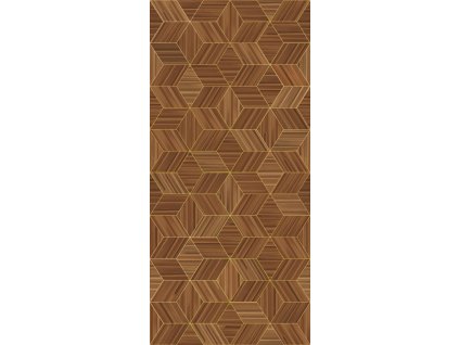 Geometrická obrazová vliesová tapeta na zeď, imitace obložení, 340181, Gilded, Eijffinger, velikost 2,8 x 1,3 m
