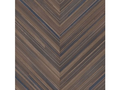 Hnědo-modrá geometrická vliesová tapeta na zeď, rybí kost, 340164, Gilded, Eijffinger, velikost 10 x 0,52 m