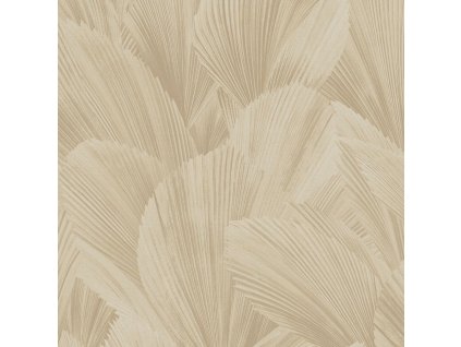 Krémová vliesová tapeta na zeď,  listy, 340120, Gilded, Eijffinger, velikost 10 x 0,52 m