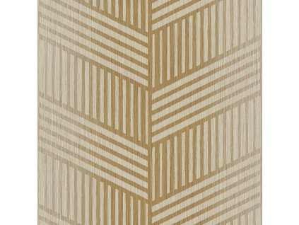Zlato-béžová vliesová tapeta na zeď, geometrický vzor, 24483, Textum, Cristiana Masi by Parato, velikost 10,05 x 0,53 m