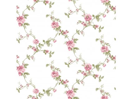 Bílá vliesová květinová tapeta na zeď, 84033, Blooming Garden, Cristiana Masi by Parato, velikost 10,05 x 0,53 m