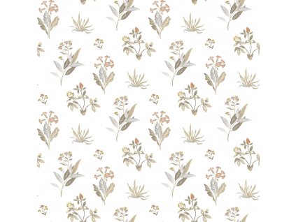 Bílá vliesová tapeta na zeď s květinovým vzorem, 84010, Blooming Garden, Cristiana Masi by Parato, velikost 10,05 x 0,53 m