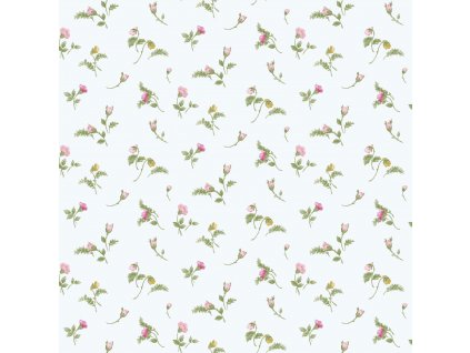Bílá vliesová květinová tapeta na zeď, 84009, Blooming Garden, Cristiana Masi by Parato, velikost 10,05 x 0,53 m