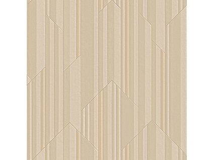 Luxusní  béžová geometrická vliesová tapeta na zeď, Z34918, Elie Saab 2, velikost 10,05 x 1,06 m