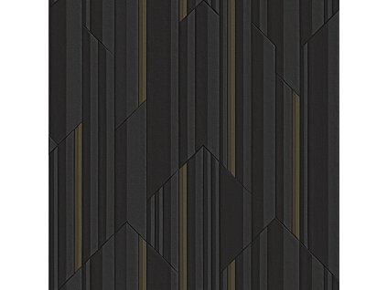 Luxusní  hnědo-bronzová geometrická vliesová tapeta na zeď, Z34912, Elie Saab 2, velikost 10,05 x 1,06 m