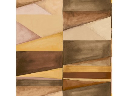 Geometrická vliesová tapeta na zeď, hnědá, SO27032, Soleado, Decoprint, velikost 10,05 x 0,53 m