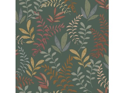 Vliesová tapeta na zeď, větvičky, listy, zelená, SO27061, Soleado, Decoprint, velikost 10,05 x 0,53 m