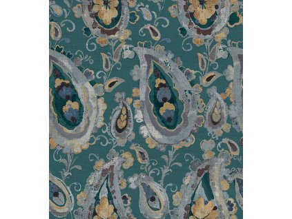 Vliesová tapeta na zeď, ornamenty, tyrkysová, 39017, Arché, Cristiana Masi by Parato, velikost 10,05 x 0,53 m