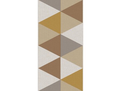 Geometrická vliesová tapetová bordura na zeď, šedo-béžová, B39093, Arché, Cristiana Masi by Parato, velikost 10,05 x 0,265 m