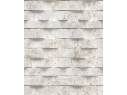 Vliesová tapeta na zeď, šedo-béžová, 3D obklad mramor, M79997D, Brut, Ugépa, velikost 10,05 x 0,53 m