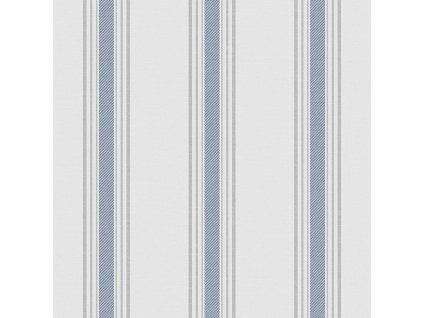 Vliesová tapeta na zeď, modrá, pruhy,  9810-1, Essential Stripes, ICH Wallcoverings, velikost 10,05 x 0,53 m