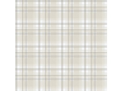 Vliesová tapeta na zeď, béžová, kostka, káro,  9819-2, Essential Stripes, ICH Wallcoverings, velikost 10,05 x 0,53 m