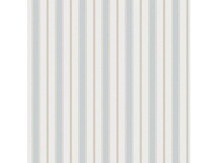 Vliesová tapeta na zeď, modro-béžová, pruhy,  9816-5, Essential Stripes, ICH Wallcoverings, velikost 10,05 x 0,53 m