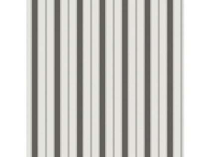 Vliesová tapeta na zeď, šedo-černá, pruhy,  9816-4, Essential Stripes, ICH Wallcoverings, velikost 10,05 x 0,53 m