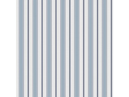 Vliesová tapeta na zeď, modrá, pruhy,  9816-2, Essential Stripes, ICH Wallcoverings, velikost 10,05 x 0,53 m