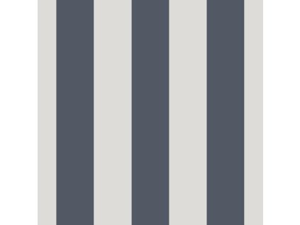 Vliesová tapeta na zeď, modro-bílá, pruhy,  9814-1, Essential Stripes, ICH Wallcoverings, velikost 10,05 x 0,53 m